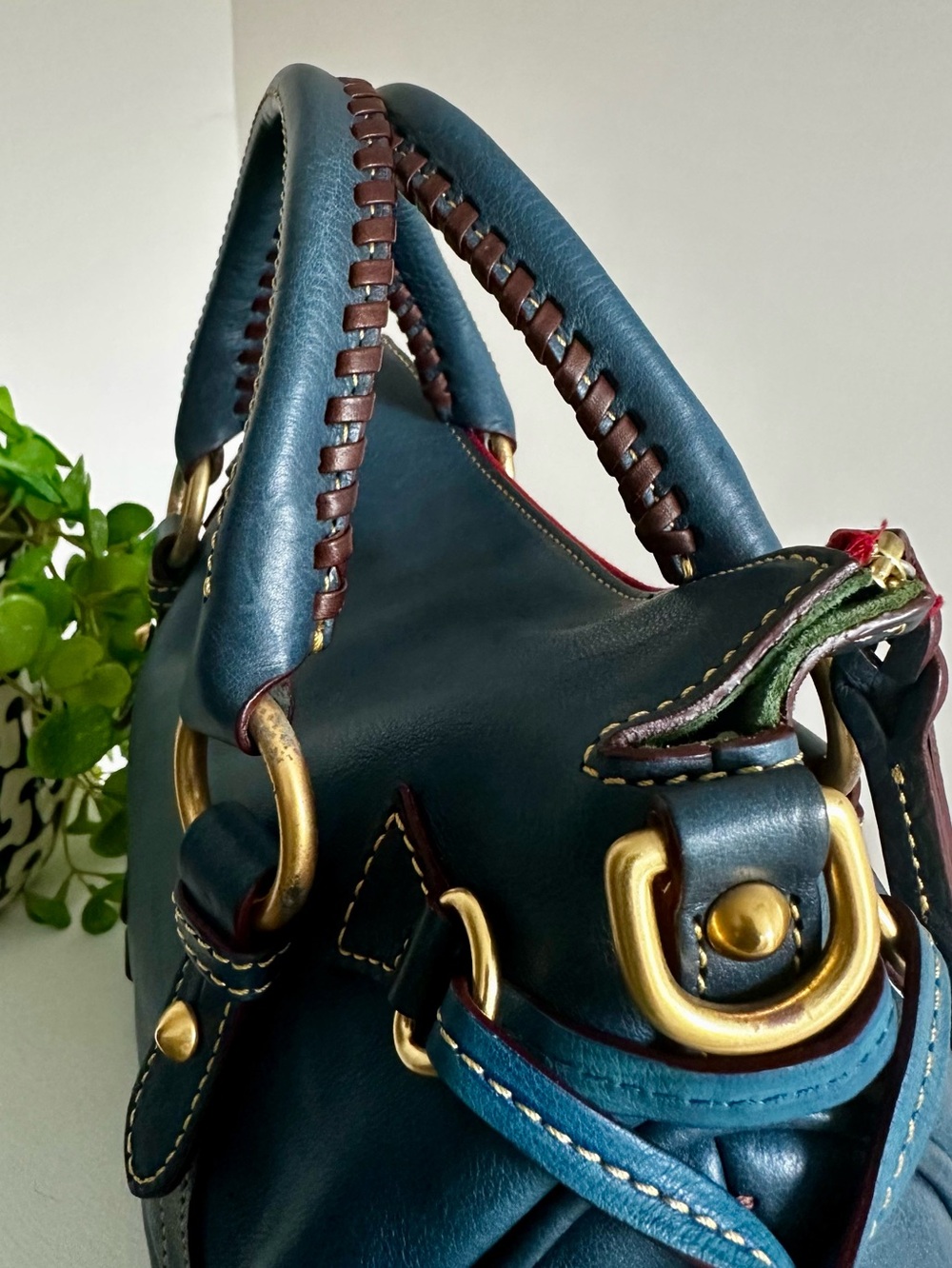 Dooney & Bourke Florentine Satchel in Color Denim - Picture 5 of 16